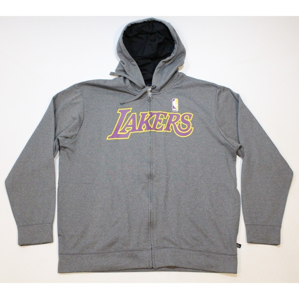 Los Angeles Lakers Hoodie Men's XXL Gray NBA Exclusive Sweatshirt Basketball